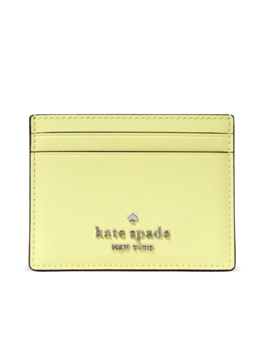 New Kate Spade Small Slim Card Holder Tennis Ball
